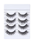 KISS Lash Couture Matte Black Faux Mink Eyelashes Multipack, Matte Twill, Black, Natural Looking, Cruelty-Free & Vegan, Holds Curl, Comfortable, Seamless, Knot-Free Band | 4 Pairs