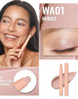 Oulac Twist-Up Nude Eyeshadow Stick – Creamy Waterproof Crayon, Long Lasting Vegan & Cruelty-Free Eye Makeup, 1.25g, WA01 Nubile