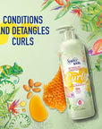 Suave Kids Natural Sweet Almond Honey Curly Hair Detangling Conditioner, Tear Free, No Parabens, No Dyes, 16.5 Oz Pack of 4