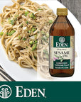 Eden Organic Sesame Oil, Unrefined, Extra Virgin, Traditionally Pressed, 16 fl oz Glass Bottle