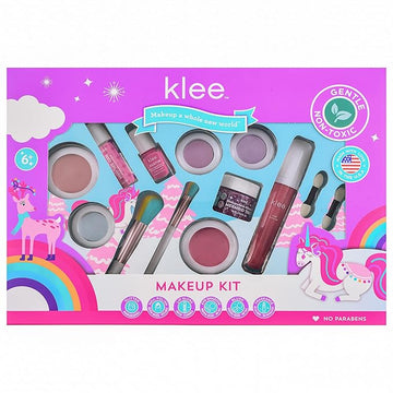 Luna Star Klee Deluxe Holiday Makeup Kit for Kids, Tweens and Teens. Non-Toxic and Kid-Friendly. Made in USA. (Holly Cuddles)