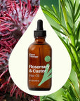 Plant Therapy Rosemary & Castor Oil - 4 oz Hair Treatment for Growth, Shine, Softness, Healthy Scalp & Hair Mask