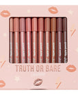 ColourPop Lippie Lip Pencil Vault - 10 High-Pigment, Long-Lasting & Sharpenable Lip Liners with High-Impact Color - Vegan, Cream Formula with Precise Application - Truth or Bare (0.04 oz)