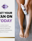 Fake Bake Flawless Self Tanning Mousse Streak-Free, Long-Lasting Natural Glow For All Skin Tones Women & Men - Sunless Tanner Includes Mitt For Easy Application, Black Coconut Scent - 6.7 oz