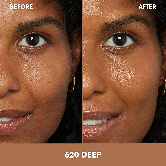 COVERGIRL Clean Fresh Nourishing Skin Tint, 620 Deep, Liquid Foundation, Dewy Finish, Infused with Coconut & Aloe, Vegan Formula