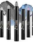 Boobeen 6PCS Cream Eyeshadow Sticks - Waterproof Eyeshadow Pencil Crayons - Eye Brightener Stick Shimmer Pens - Create Glitter Eye Makeup - Easy to Use