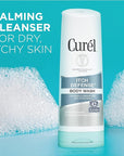 Curel Itch Defense Calming Daily Cleanser, Body Wash, Soap-free Formula, for Dry, Itchy Skin, with Hydrating Jojoba and Olive Oil, 10 Oz, Pack of 3