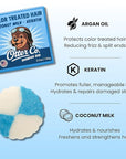Otter co. Solid Shampoo for Color Treated Hair – Keratin & Argan oil – Swimmers Shampoo Anti Chlorine – Coconut milk, Jojoba oil, Ginger, Green Tea, Rosemary – Vegan, Sulfate Free – USA Made