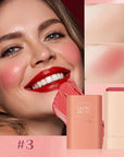 DAGEDA Cream Blush For Cheeks, 2-in-1 Face Blush (Hot Red)