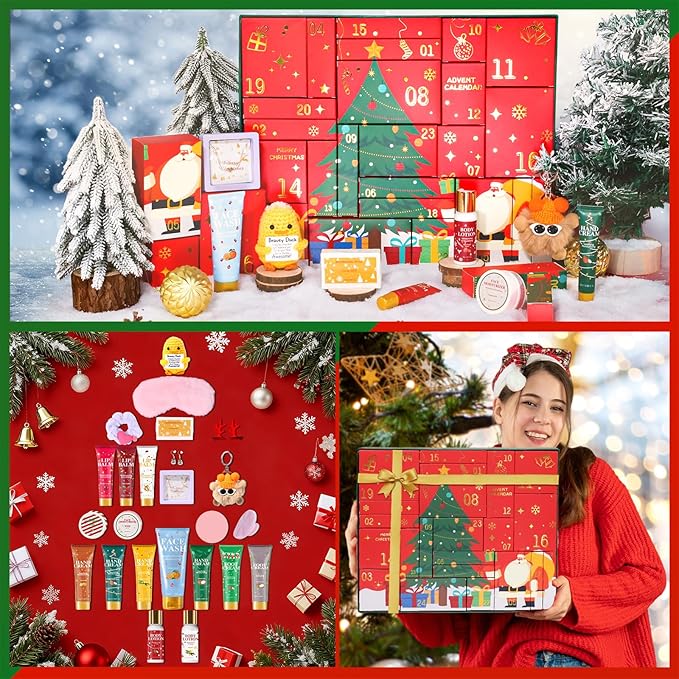 Beauty Advent Calendar 2025 for Adults Women & Teen Girls – 24 Days of Skincare, Bath & Body Gift Sets, Perfect Christmas Countdown Calendar & New Year Gifts Baskets for Girlfriend, Wife, Mom, Girls