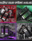 Purple Eyeshadow Palette with Mirror Lilac Violet Plum Tones Matte Shimmer Glitter 6 Colors Mini Eye Shadow Pallet Travel Size Highly Pigmented for Fairy Witch Goth Halloween Costume Makeup