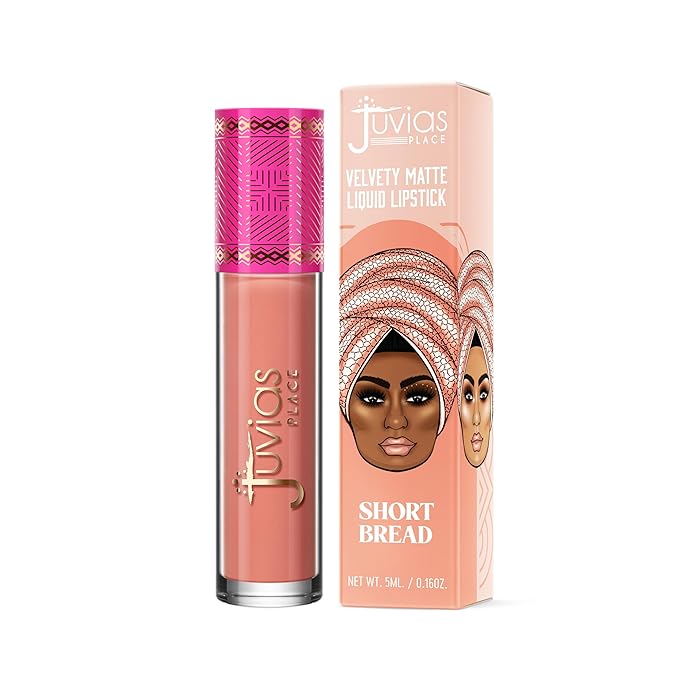 Juvia's Place Velvety Matte Liquid Lipstick Short Bread - Hydrating, Long-Wearing, Velvety Soft & Feather Light - Hyperpigmented Creamy Matte Lipstick for Women