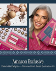 LAURA GELLER NEW YORK Delectable Delights Shimmer-Finish Baked Eyeshadow Kit with Free Mascara Included | Long-Lasting Crease-Proof Baked Eyeshadows for Mature Skin