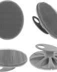 INNERNEED Soft Silicone Body Cleansing Brush Shower Scrubber, Gentle Exfoliating and Massage for All Kinds of Skin (Gray)