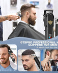 GTSPro Hair Clippers for Men, Clippers and Trimmers Set, Barber Clippers, Electric Hair Trimmer with Box, Gifts for Men Black