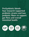 Standard Process ProSynbiotic - Whole Food Bowel, Immune Support, Digestion and Digestive Health with Bifidobacterium, Chicory Root, Lactobacillus Acidophilus, and Inulin - Vegetarian - 90 Capsules