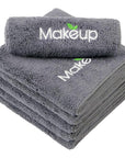 Orighty Makeup Remover Wash Cloths - Super Soft & Quick Dry Microfiber Face Towel, Absorbent Washcloths for Cleansing, Fingertip Face Towels for Makeup Removal, 13 x 13 inch, Pack of 1, 6 Count, Grey