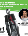 Wahl Lighted Battery Nose Hair Trimmer for Men & Women. Painless, Easy to See Nose, Ear, and Eyebrow Trimming with Built in Light, Battery Included. – Model 3023283
