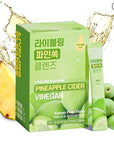 [Liveling] Pineapple Cider Vinegar Drink Stick & 3-in-1 Shot with ACV – Korean-Plum Flavor | Supports Digestion, Daily Cleanse, Sugar-Free, Low-Calorie, Portable On-The-Go Packets (30 sticks)