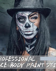Gray / Grey Face Body Paint Stick, Eye Black Stick for Sports, Waterproof Full-Coverage Grey Face Makeup for Halloween Grayscale Zombie Werewolf Stage Cosplay Makeup