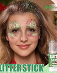 Christmas Face and Body Glitter Stick for Sparkling Makeup, Hair Glitter Accessories for Women, Highlighting Stick for Fairy Dust Makeup, Cheerful Face Glitter for Festive Parties and Carnivals