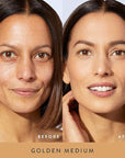 LAURA GELLER NEW YORK Award-Winning Baked Balance-n-Brighten To Go Travel Size Color Correcting Powder Foundation - Golden Medium - Buildable Light to Medium Coverage - Demi-Matte Natural