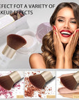 Kabuki Face Makeup Brush, Portable Travel Blush Brush Flawless for Foundation, Powder, Bronzer Buffing, Liquid, Cream, Cruelty Free