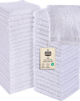 Utopia Towels 60 Pack Cotton Washcloths Set, 100% Ring Spun Cotton, Premium Flannel Face Cloths, Highly Absorbent and Soft Feel Fingertip Towels, White