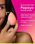 beautyblender® Papaya Blender, Makeup Sponge, Orange, Vegan, Cruelty Free, Drop Shape, 1 in pack