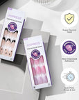 KISS imPRESS No Glue Mani Press-On Nails, Design, 'As It Was', Neutral/green, Medium Size, Almond Shape, Includes 30 Nails, Prep Pad, Instructions Sheet, 1 Manicure Stick, 1 Mini File