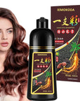 Instant Hair Color Shampoo in Minutes - 3 in 1 Cherry Brown Dye, Long Lasting, Easy to Use