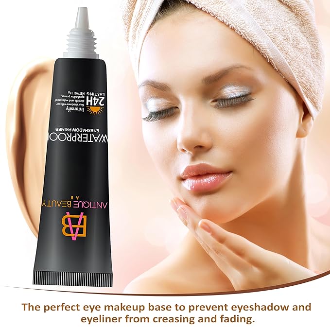 Waterproof Eyeshadow Primer for Oily Eyelids – 24H Long Lasting, Smudge-Proof Eye Primer Base for All Skin Tones – Antique Beauty (15 g)
