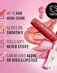 Rimmel Stay Glossy Lip Gloss - Non-Sticky and Lightweight Formula for Lip Color and Shine - 340 Captivate Me!, .18oz