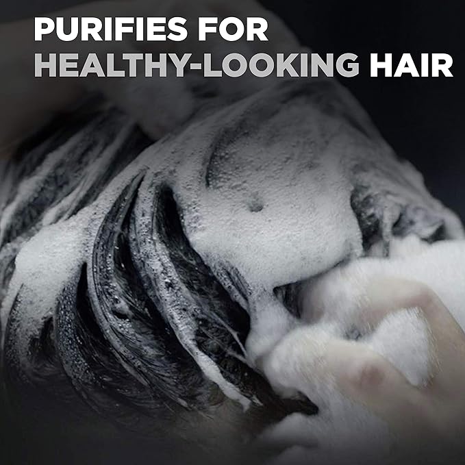 Dove Men+Care Men Shampoo For Healthy-Looking Hair Charcoal + Clay Naturally Derived Plant Based Cleansers 25.4 oz