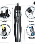 Wahl Lighted Battery Nose Hair Trimmer for Men & Women. Painless, Easy to See Nose, Ear, and Eyebrow Trimming with Built in Light, Battery Included. – Model 3023283
