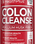 Health Plus Original Colon Cleanse, 12 oz Powder, 48 Servings - Natural Detox, Digestive Constipation Relief, Daily Fiber, Contains Psyllium Husk