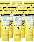 Neutrogena Beach Defense Water Resistant Sunscreen Body Lotion with Broad Spectrum SPF 70, Oil-Free and Fast-Absorbing, 1 Fl Oz (Pack of 48)