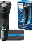 Philips Norelco Shaver 2600 Series, Wet and Dry Electric Shaver, Pop-up Trimmer, P-Cap, Travel Pouch, Dark Forest Green, Model X3052/91