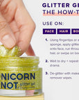 UNICORN SNOT Holographic Face Glitter & Body Glitter Gel | Holiday Glitter Makeup: Stocking Stuffers & Christmas Gift | Hair Glitter, Vegan & Cruelty Free, 1.7 oz Gold Glitter (Bling)