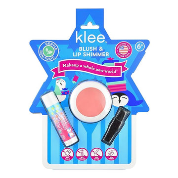 Luna Star Klee Blush and Lip Shimmer Hanukkah Gift Set for Kids and Tweens. Gentle and Non-Toxic. Made in USA. (Starlight Buzz)
