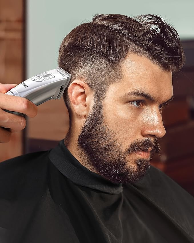 GLAKER Hair Clippers for Men,Professional Mens Hair Clippers Cordless Clippers for Hair Cutting, Hair Clippers and Precision Trimmer Kit Zero Gap Trimmer with LED Display 15 Guide Combs