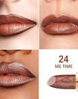 Oulac Glitter Lipstick for Women with Metallic 3D Shine Lightweight Hydrating Formula, High Impact Lip Color, Vegan Beauty, Sheer Coverage Lip Makeup, Christmas Gifts for Women, Me Time(24)