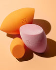 Real Techniques Ultimate Makeup Sponge Trio, Makeup Blending Sponges, For Liquid, Cream, & Powder Products, Powder & Foundation Sponges, Mini Makeup Sponge, Latex-Free Foam, Travel-Friendly, 3 Count