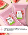 Yes To Face Wipes for Women and Men, Refreshing Facial Cleansing Wipes for use as a Make Up Remover, Cleaning, Soothing, Watermelon (Pack of 2)