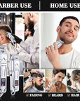 Ufree Hair Clippers for Men Professional, Barber Clippers and Trimmers Set, Cordless Hair Clippers for Hair Cutting Kit with LED Display, Electric Hair Trimmer, Gifts for Men, Silver