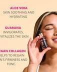 Skinny Tan Notox Face Tanning Drops - Hydrating Serum for Face with Vegan Collagen, Guarana, Aloe Vera - Reduces Appearance of Imperfections - 1 oz