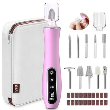 Electric Nail File Drill, Cordless 2000 mAh Rechargeable Nail Filer Electric, Portable Nail Dril 10 Speeds Professional Machine Drill for Nails Acrylic Manicure and Thick Toenails Grinder