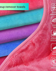 Nugilla Makeup Remover Cloth, 5 Packs Reusable Microfiber Makeup Remover Towels, Face Towel for Women
