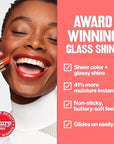 REVLON Super Lustrous Glass Shine Balm, Hydrating Tinted Lipstick, Sheer, Glossy Shiny Finish, 001 Sparkling Quartz, 0.11 oz