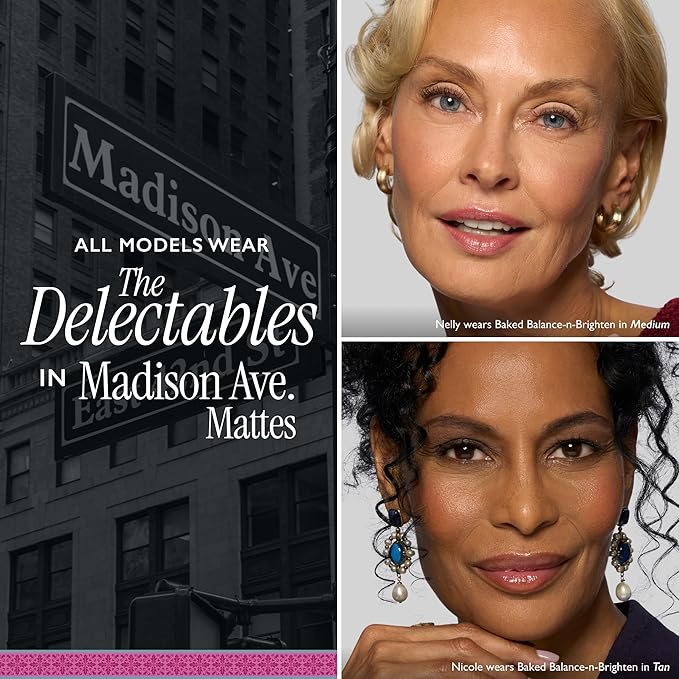 LAURA GELLER NEW YORK The Delectables Madison Ave Mattes Eyeshadow Palette - Includes 14 Matte-Finish Baked Eyeshadows in Stunning Neutral Shades - Long-Lasting Creamy Eyeshadows for Everyday